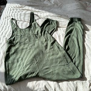 For Days Long Relaxing Romper 100% cotton - Dark Green
